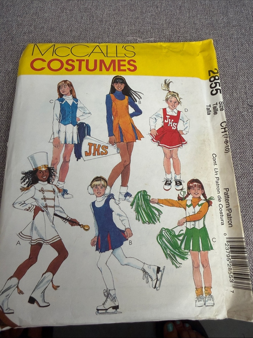 Kids Cheer and Marching Band Costume Pattern - Orange, Blue, Red, Green, White